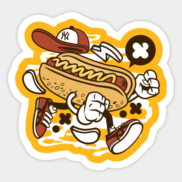 The Hot Dog Lover Sticker by Superfunky